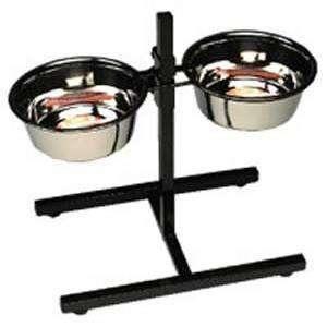 Stainless Steel Adjustable Double Diner - 1.89 L - Elevated Stand Diners - Sporn Company - PetMax Canada