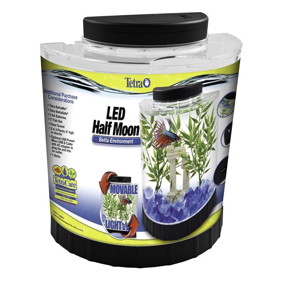 Tetra Betta LED Half Moon Aquarium Kit 1.1 Gallons - 1.1 Gallons - Aquarium - Tetra - PetMax Canada