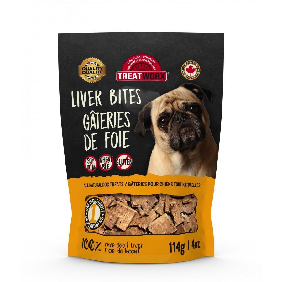 Treatworx Beef Liver Bites - 114g - Dog Treats - Treatworx - PetMax Canada