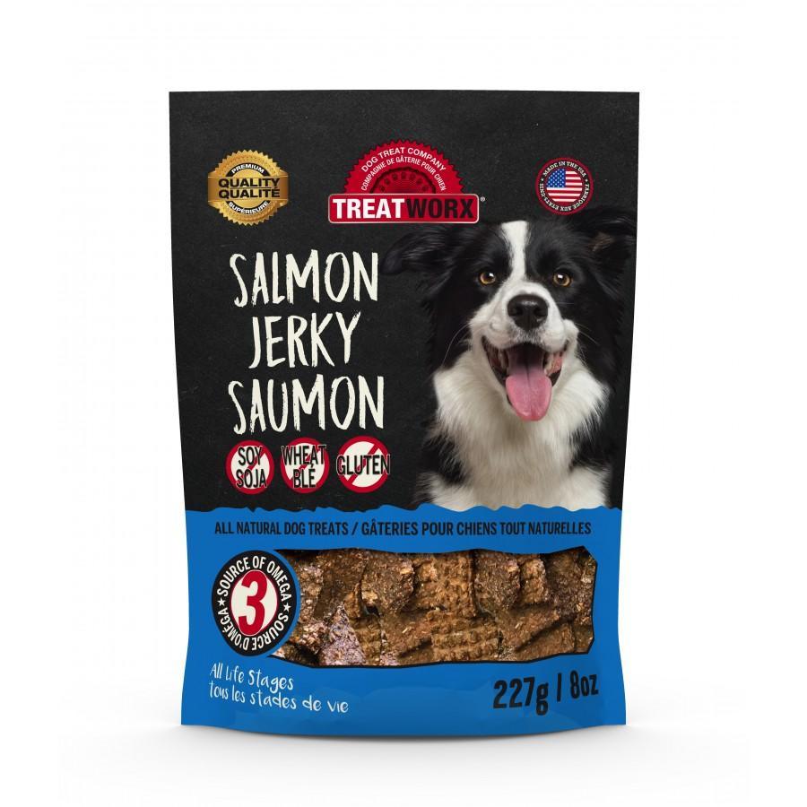 Treatworx Salmon Jerky - 227g - Dog Treats - Treatworx - PetMax Canada