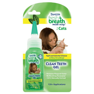 Tropiclean Cat Fresh Breath Clean Teeth Gel - 59 mL - Cat Health Care - Tropiclean - PetMax Canada