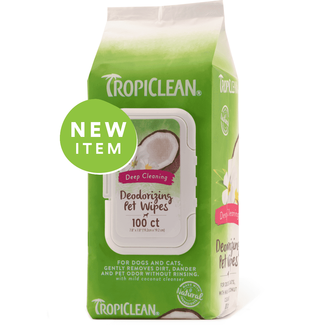 Tropiclean Deep Cleaning Wipes - 100 Pack - Grooming - Tropiclean - PetMax Canada