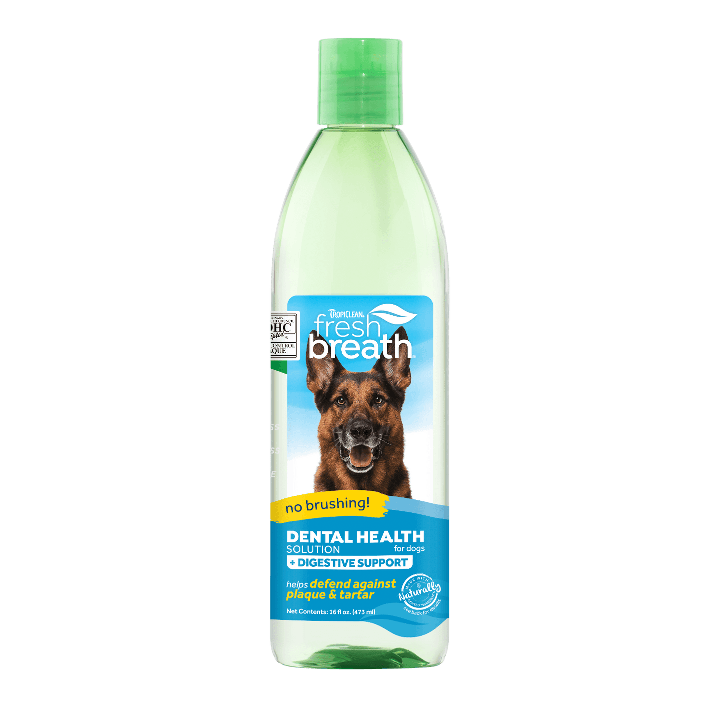 Tropiclean Fresh Breath Dental Health Solution Additive For Dogs Plus Digestive Support - 473 mL - Health Care - Tropiclean - PetMax Canada
