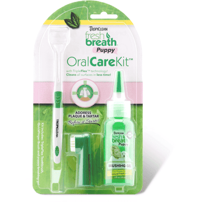 Tropiclean Fresh Breath Oral Care Kit Puppy - 59 mL - Health Care - Tropiclean - PetMax Canada