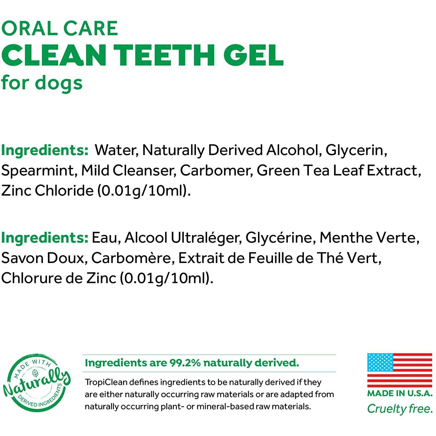 Tropiclean Fresh Breath Plaque Remover Pet Clean Teeth Gel - 59 mL - Health Care - Tropiclean - PetMax Canada