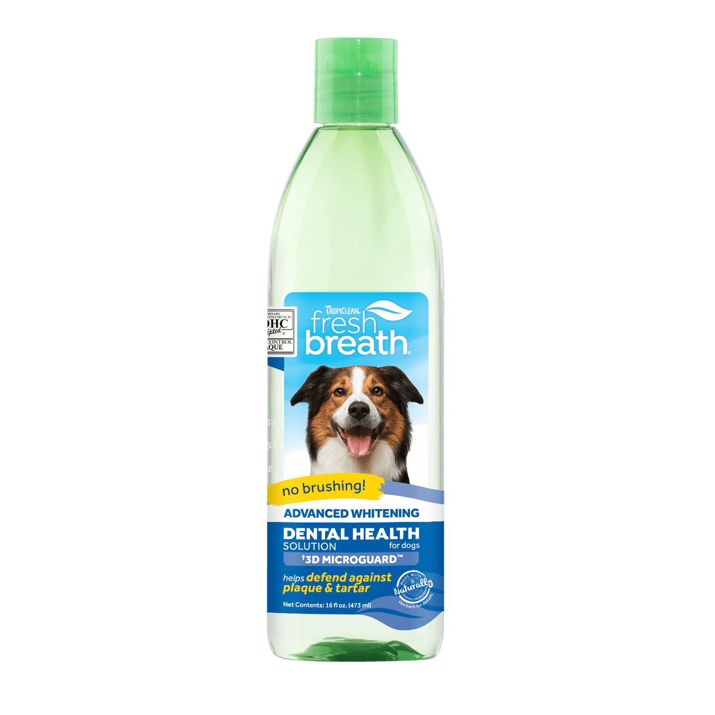 Tropiclean Fresh Dental Health Solution For Dogs Plus Advanced Whitening - 473 mL - Health Care - Tropiclean - PetMax Canada