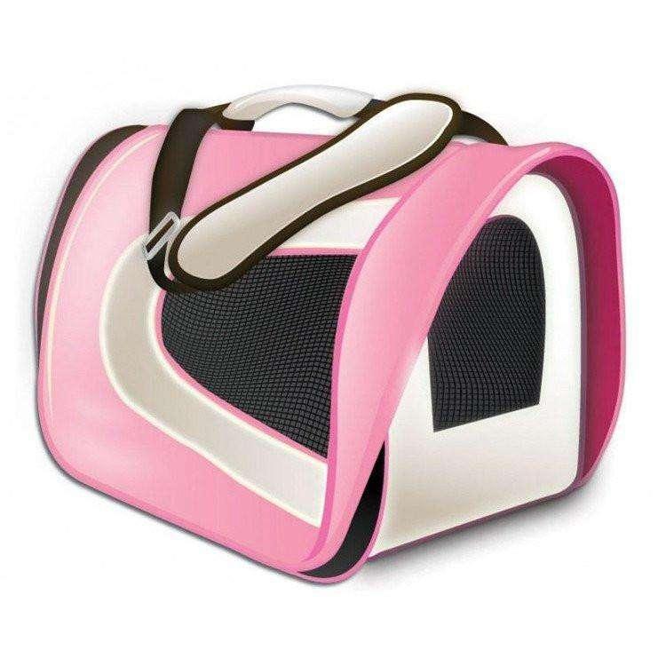 Tuff Carrier Airline Approved Soft-Sided Crate - 17 X 10 X 9 / Pink - Soft-Sided Crates - Tuff - PetMax Canada