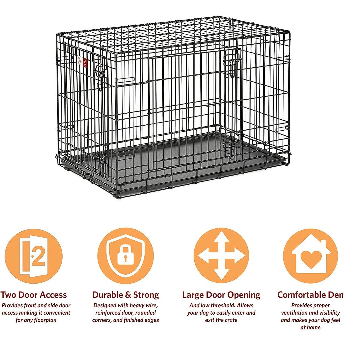 Tuff Crate Wire Kennel - 19 X 12 X 14 - Wire Crates - Tuff - PetMax Canada