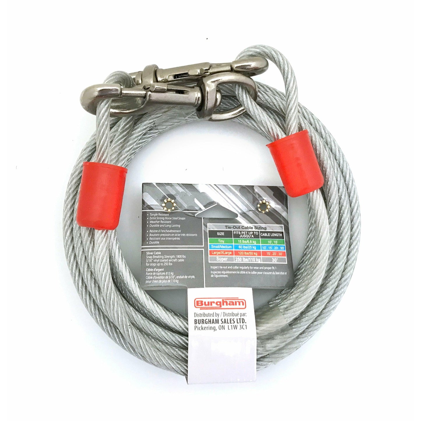 Tuff Tie Out Cable Extra Heavy - 30' - Tie Outs - Tuff - PetMax Canada