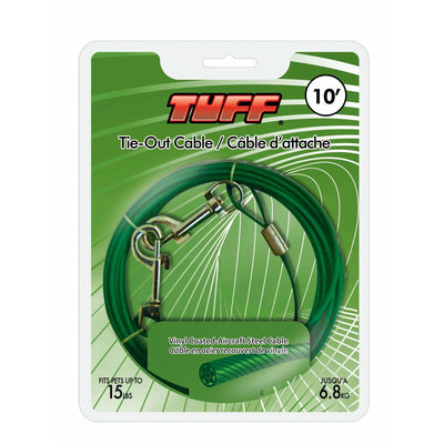 Tuff Tie Out Cable Tiny - 10' - Tie Outs - Tuff - PetMax Canada