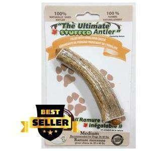 Ultimate Chew Elk Antler Stuffed With Himalayan Cheese - Medium / Himalayan Stuffed - Antlers - Rolf C Hagen Inc. - PetMax Canada