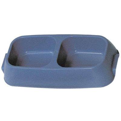 Vanness Double Diner Lightweight Dog Dish - Medium - Plastic - Vanness - PetMax Canada