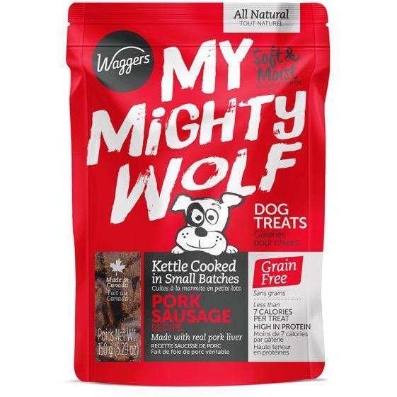 Waggers My Mighty Wolf Dog Treats Pork - 150g - Dog Treats - Waggers - PetMax Canada