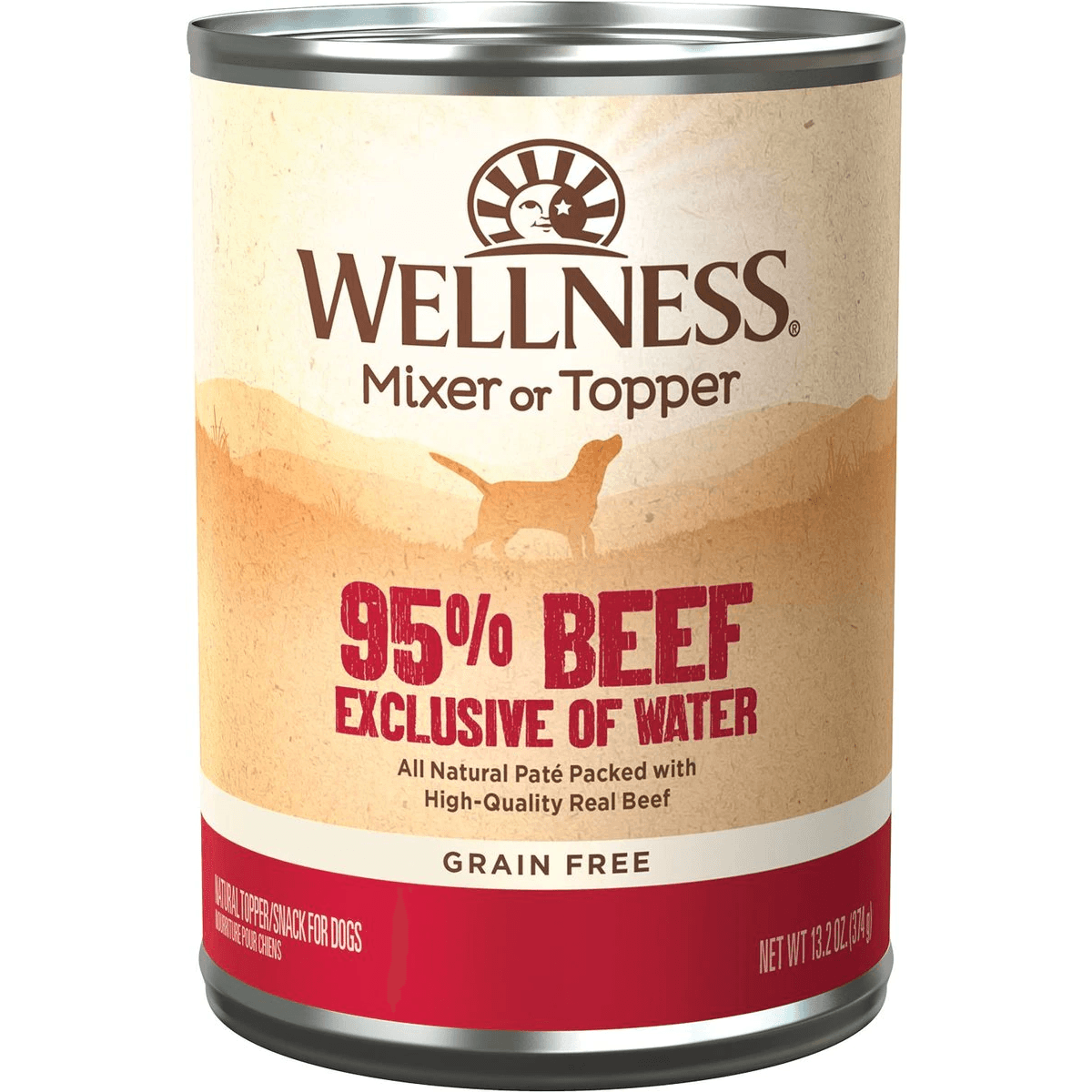 Wellness Canned Dog Food 95% Beef - 374g - Canned Dog Food - Wellness - PetMax Canada