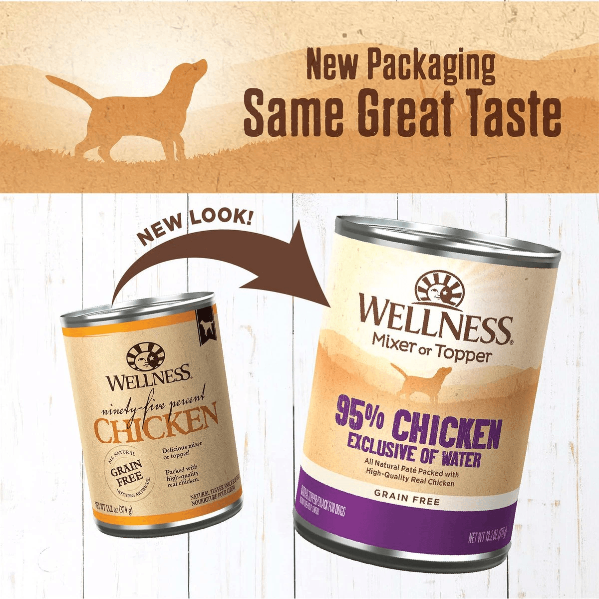 Wellness Canned Dog Food 95% Chicken - 374g - Canned Dog Food - Wellness - PetMax Canada