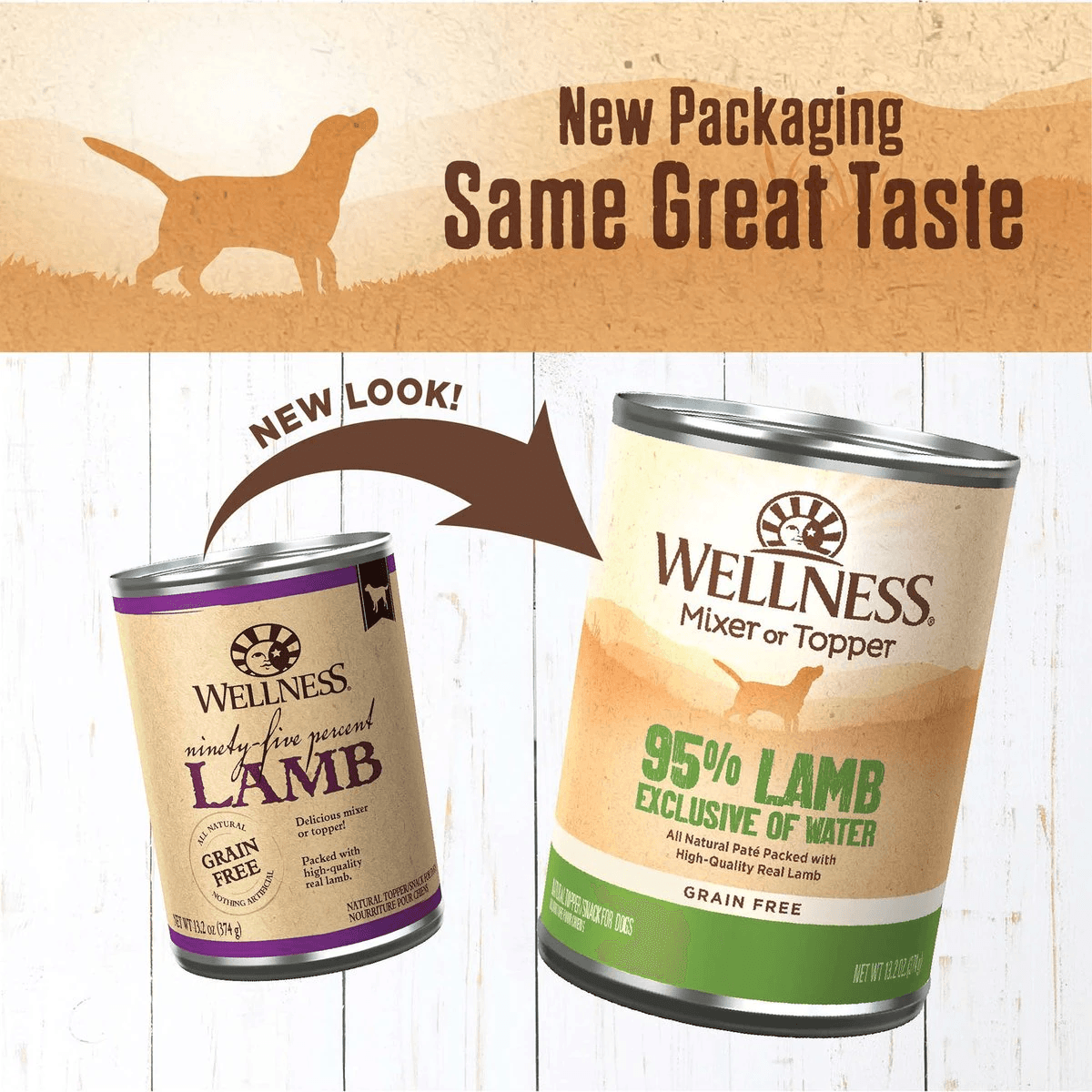 Wellness Canned Dog Food 95% Lamb - 374g - Canned Dog Food - Wellness - PetMax Canada