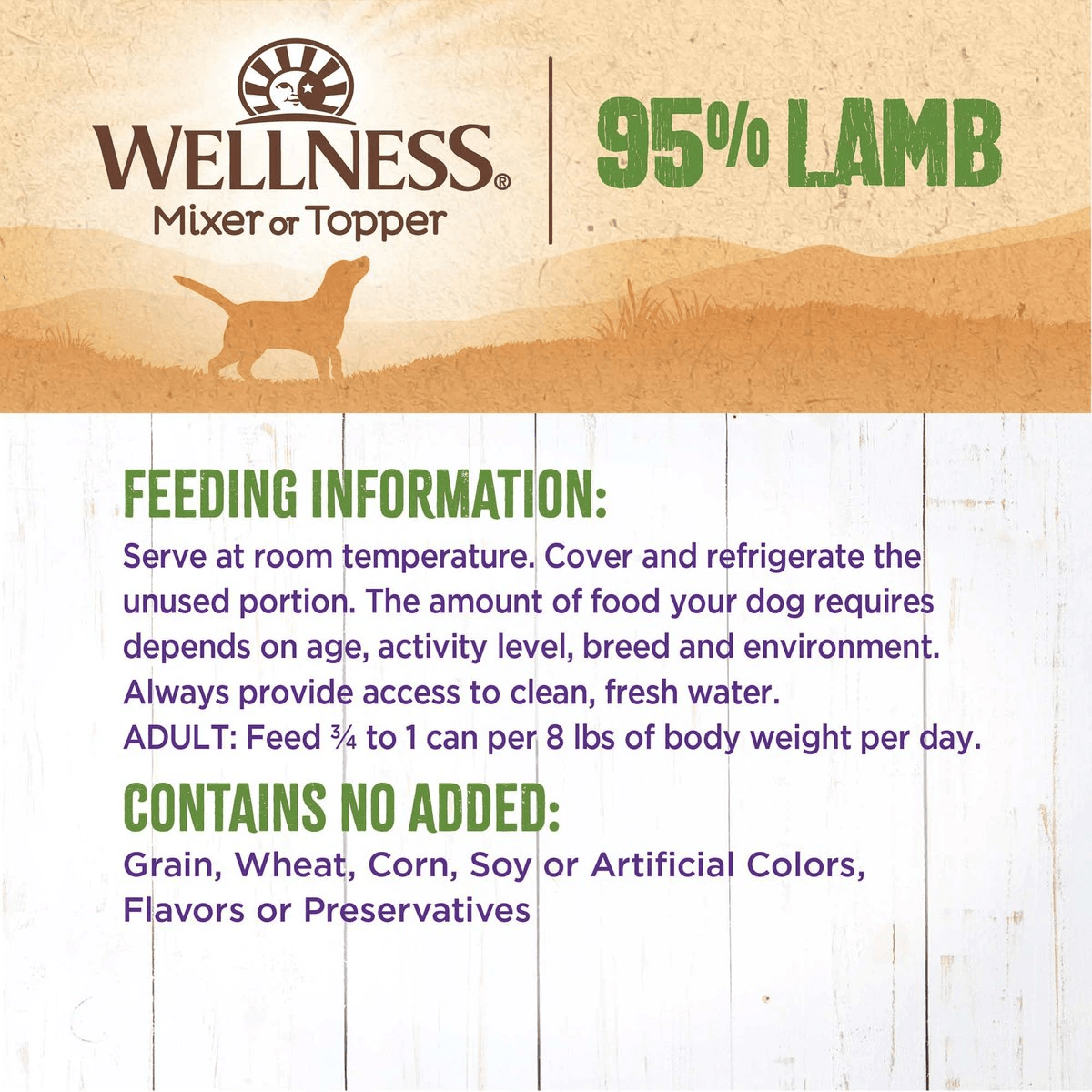 Wellness Canned Dog Food 95% Lamb - 374g - Canned Dog Food - Wellness - PetMax Canada