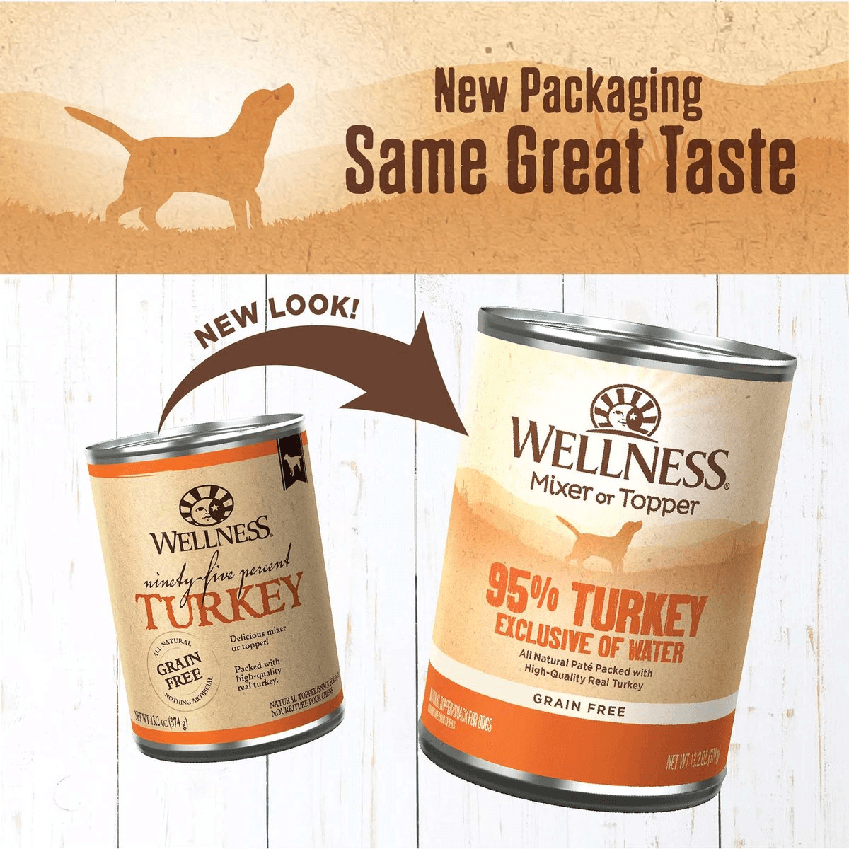 Wellness Canned Dog Food 95% Turkey - 374g - Canned Dog Food - Wellness - PetMax Canada