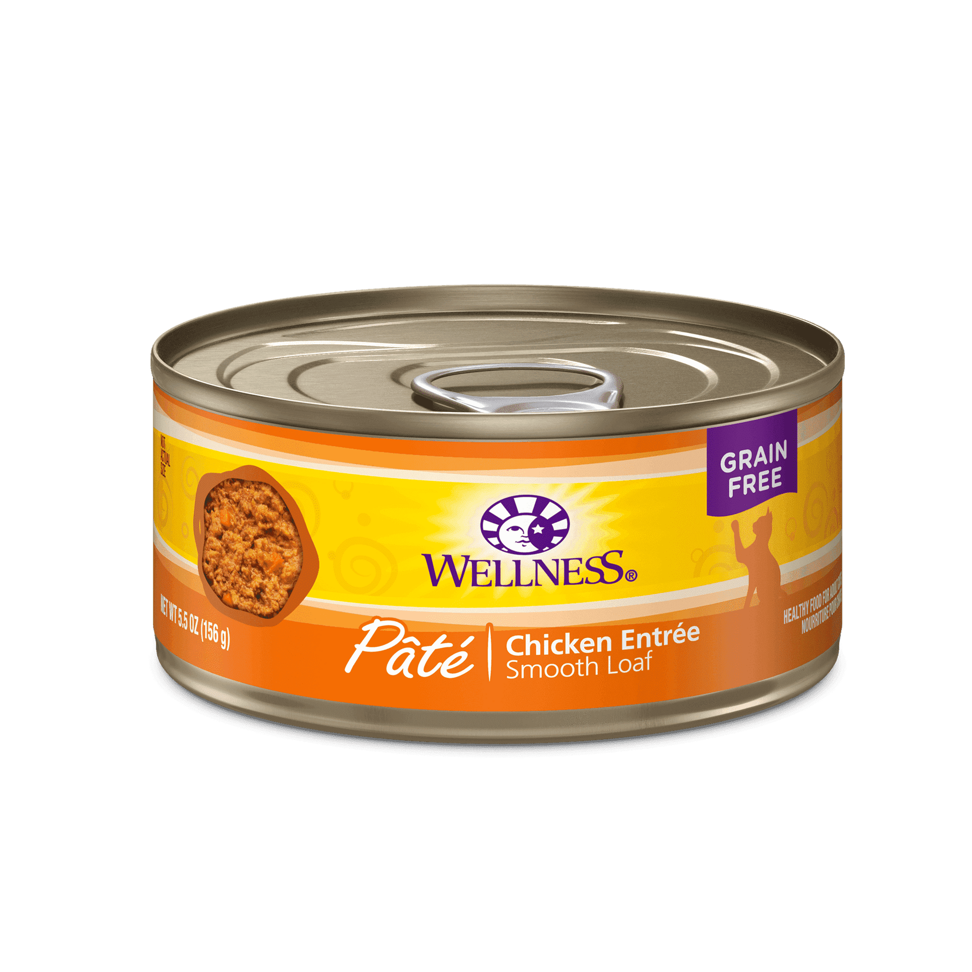 Wellness Complete Health Pate Chicken Entree Grain-Free Canned Cat Food - 155g - Canned Cat Food - Wellness - PetMax Canada