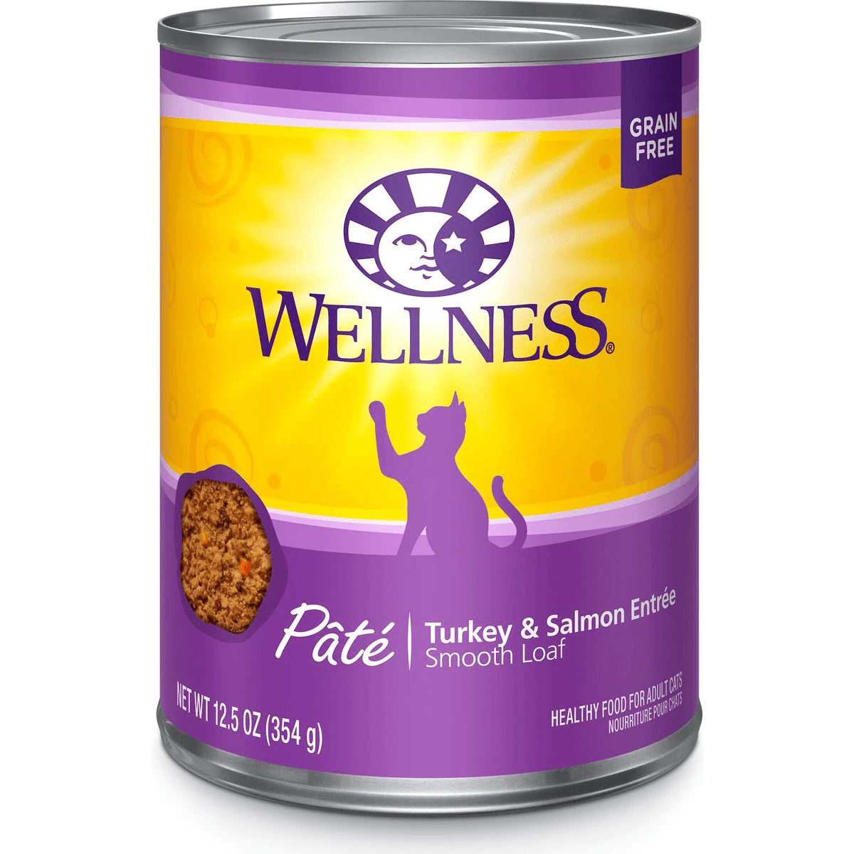 Wellness Complete Health Turkey & Salmon Formula Grain-Free Canned Cat Food - 354g - Canned Cat Food - Wellness - PetMax Canada