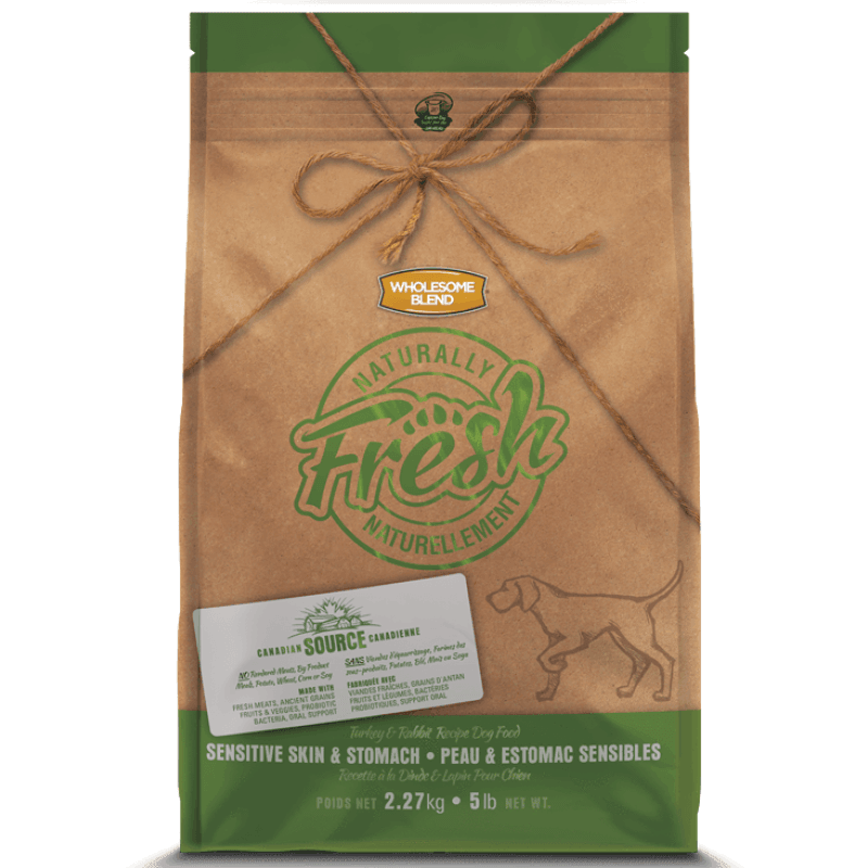 Wholesome Blend Fresh Dog Food Sensitive Skin & Stomach Turkey & Rabbit - 2.27 Kg - Dog Food - Wholesome Blend - PetMax Canada