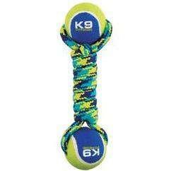 Zeus K9 Fitness Double Tennis Ball Rope Dumbbell - 9 inches - Dog Toys - Zeus - PetMax Canada