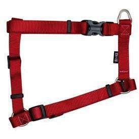 Zeus Nylon Dog Harness Deep Red - Lg: 3/4 x 18-27 in - Harnesses - Zeus - PetMax Canada