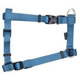 Zeus Nylon Dog Harness Denim Blue - Lg: 3/4 x 18-27 in - Harnesses - Zeus - PetMax Canada