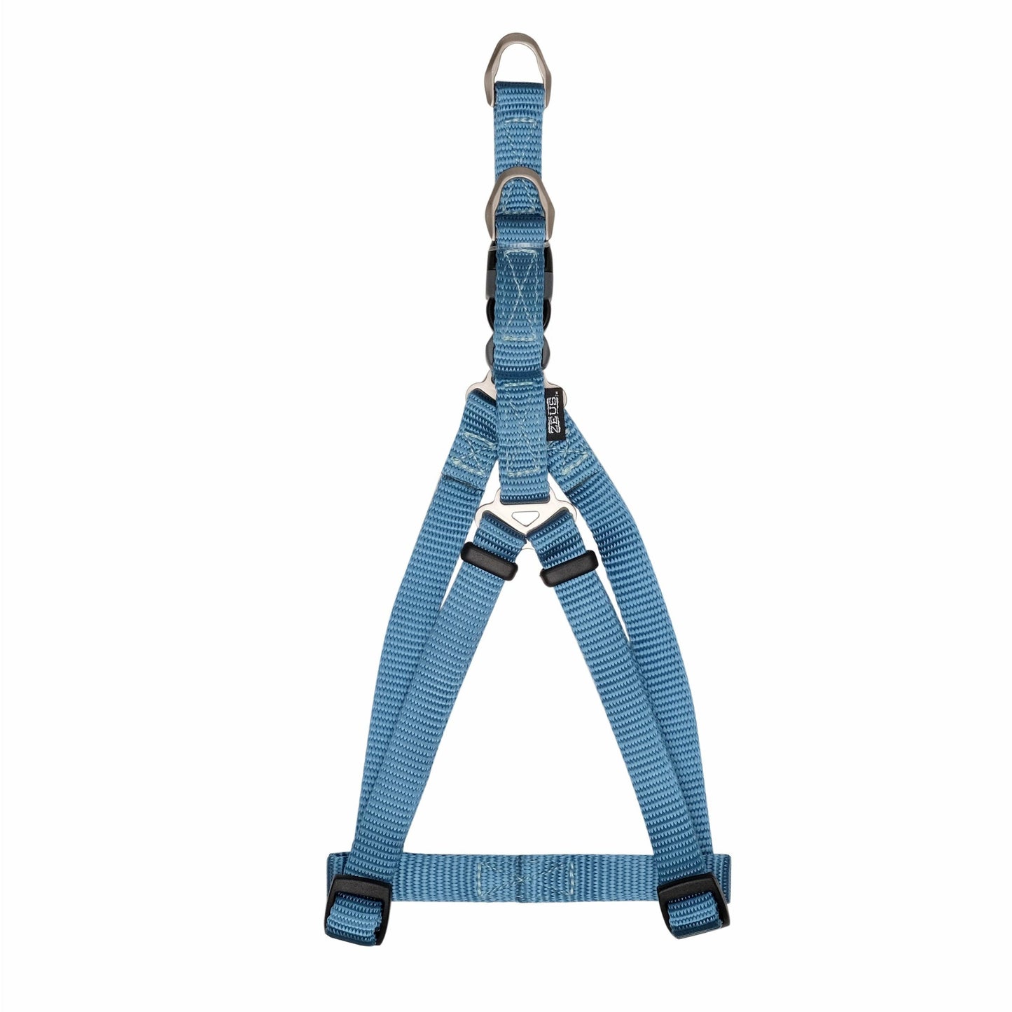 Zeus Nylon Dog Harness Denim Blue - Sm: 3/8 x 13-18 in - Harnesses - Zeus - PetMax Canada