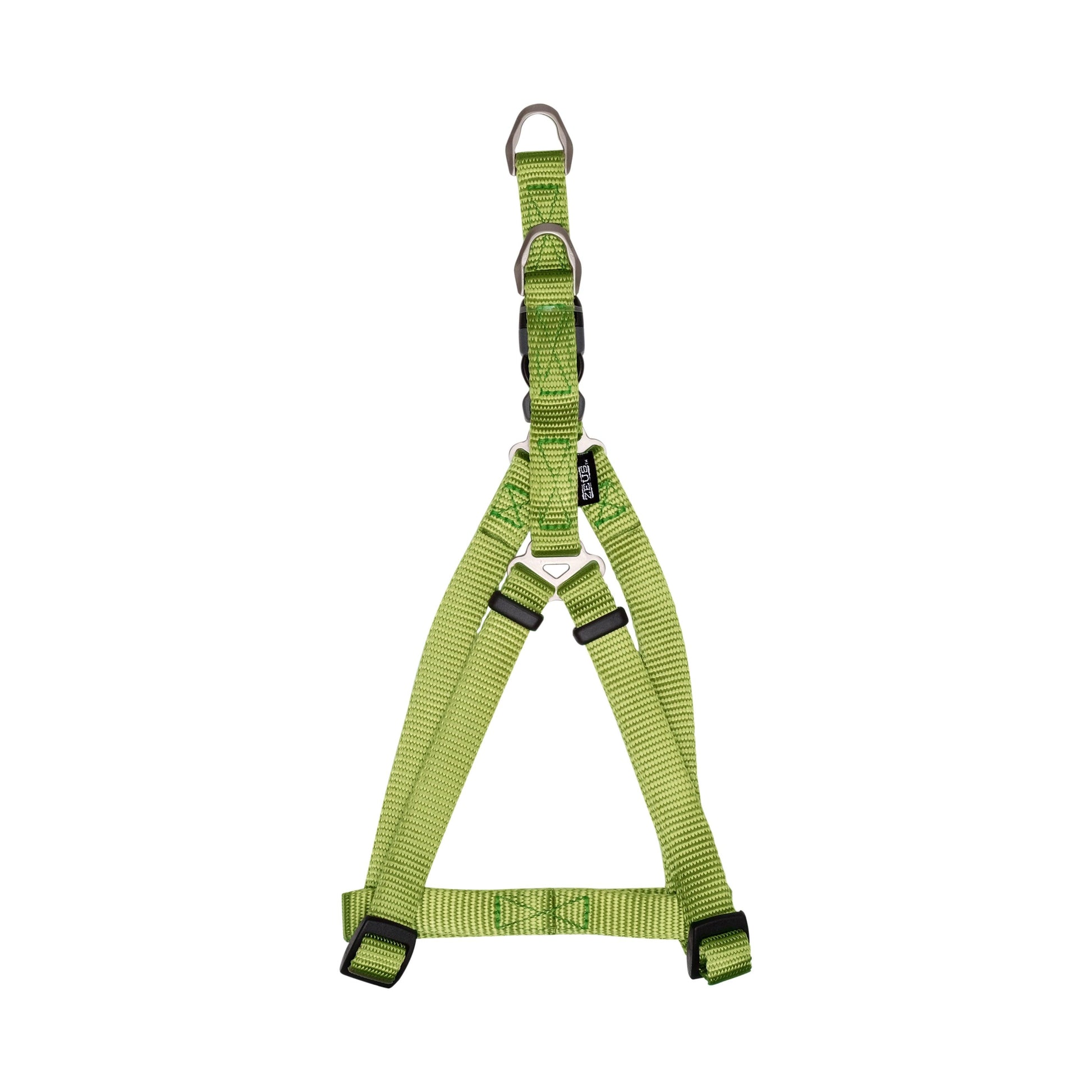 Zeus Nylon Step-In Dog Harness Olive - Sm: 3/8 x 13-18 in - Harnesses - Zeus - PetMax Canada