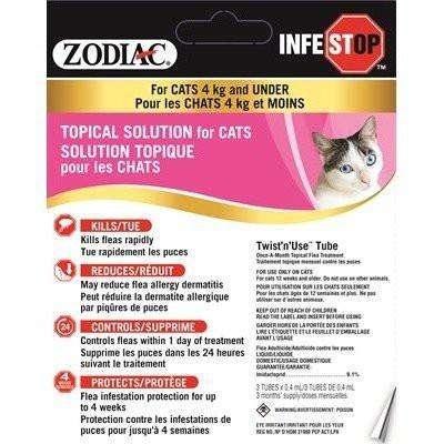 Zodiac Infestop For Cats 4 Kg And Under - Default Title - Flea & Tick - Zodiac - PetMax Canada