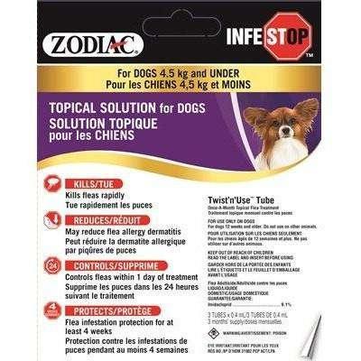 Zodiac Infestop For Dogs - 4.5Kg & Under - Flea & Tick Topical Applications - Zodiac - PetMax Canada