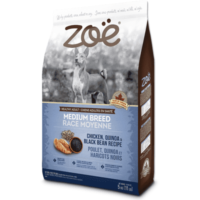 Zoe Dog Adult Medium Breed Chicken, Quinoa & Bean - 5 Kg - Dog Food - Zoe - PetMax Canada