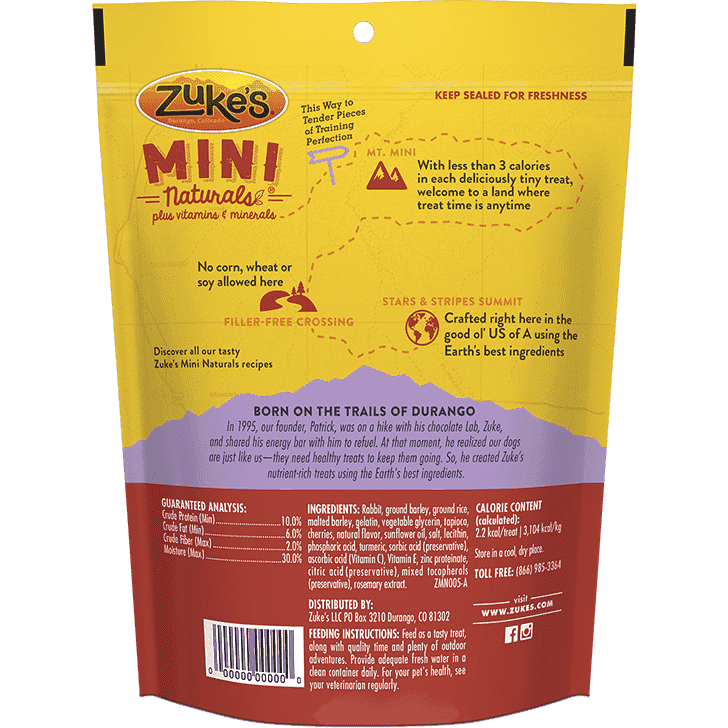 Zukes Dog Treats Mini Naturals Rabbit - 170g - Dog Treats - Zukes - PetMax Canada