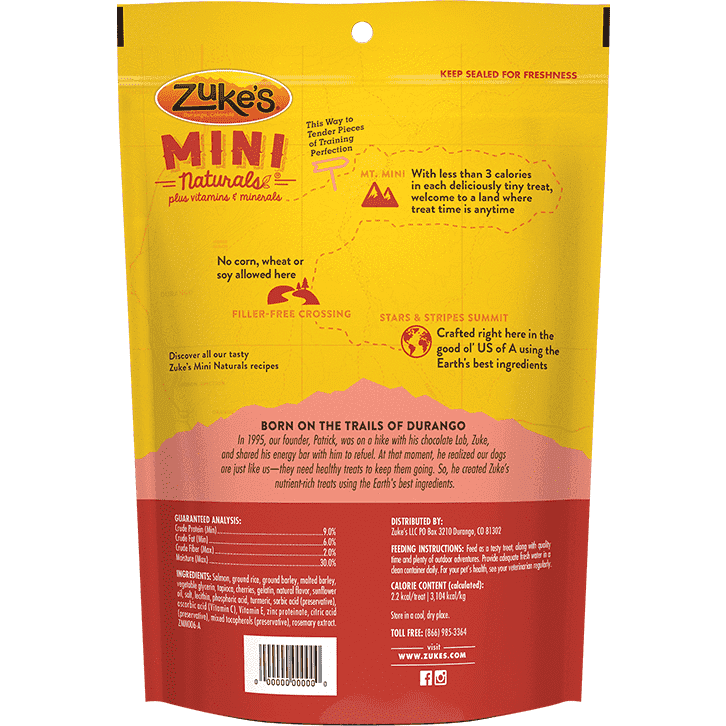 Zukes Dog Treats Mini Naturals Salmon - 170g - Dog Treats - Zukes - PetMax Canada