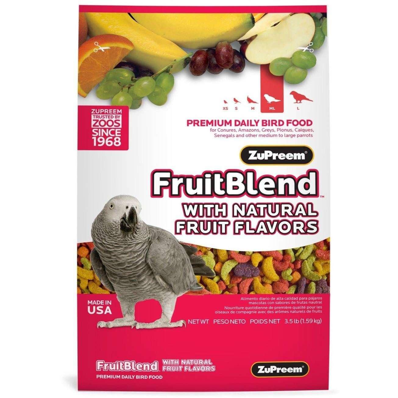 Zupreem Fruit Blend Parrots & Conures - 907 g - Bird Food - Zupreem - PetMax Canada